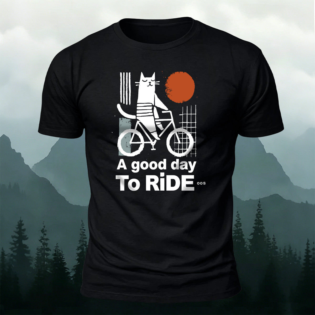 Enjoy Cycling Fun Printed Casual Skin-Friendly Tee