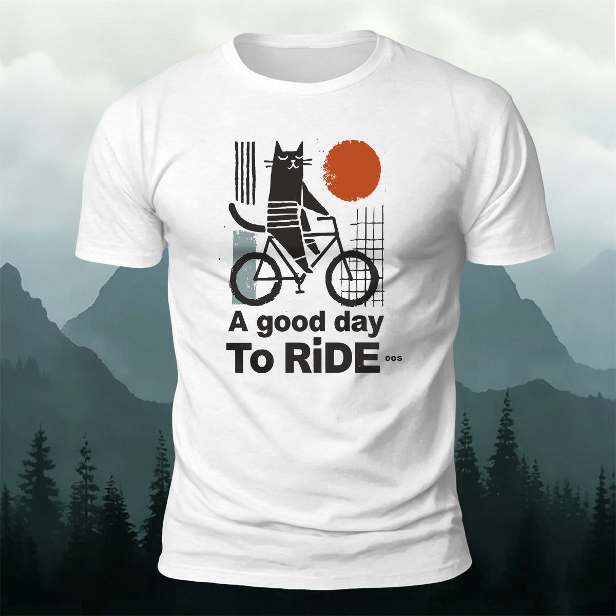 Enjoy Cycling Fun Printed Casual Skin-Friendly Tee