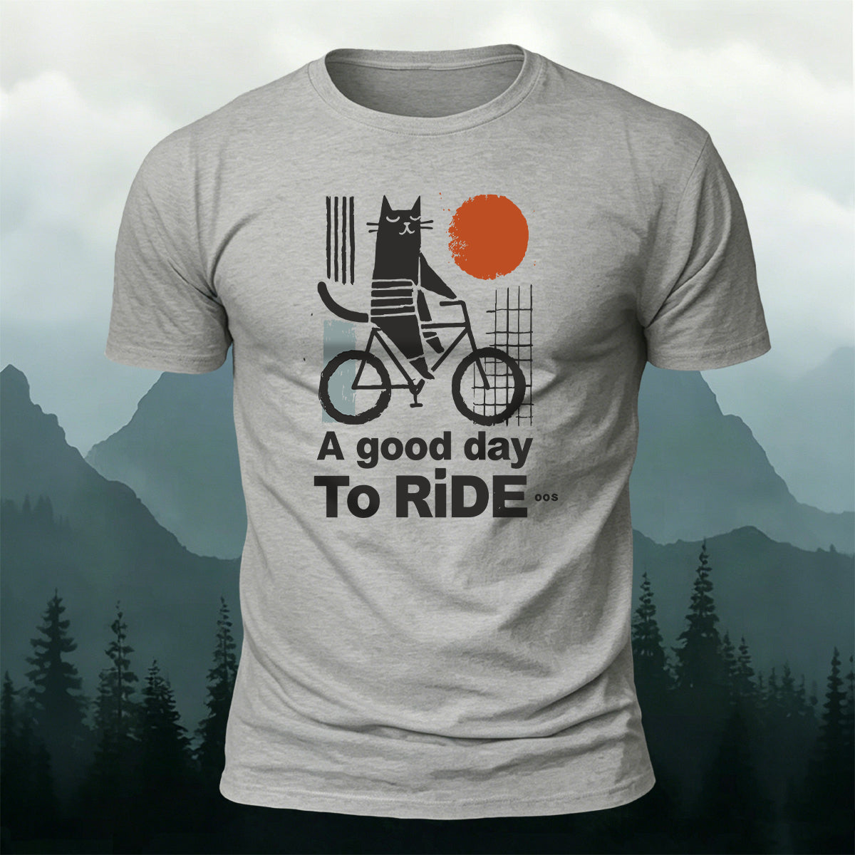 Enjoy Cycling Fun Printed Casual Skin-Friendly Tee