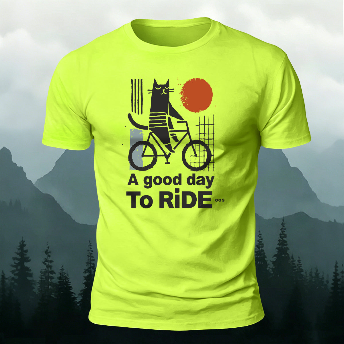 Enjoy Cycling Fun Printed Casual Skin-Friendly Tee