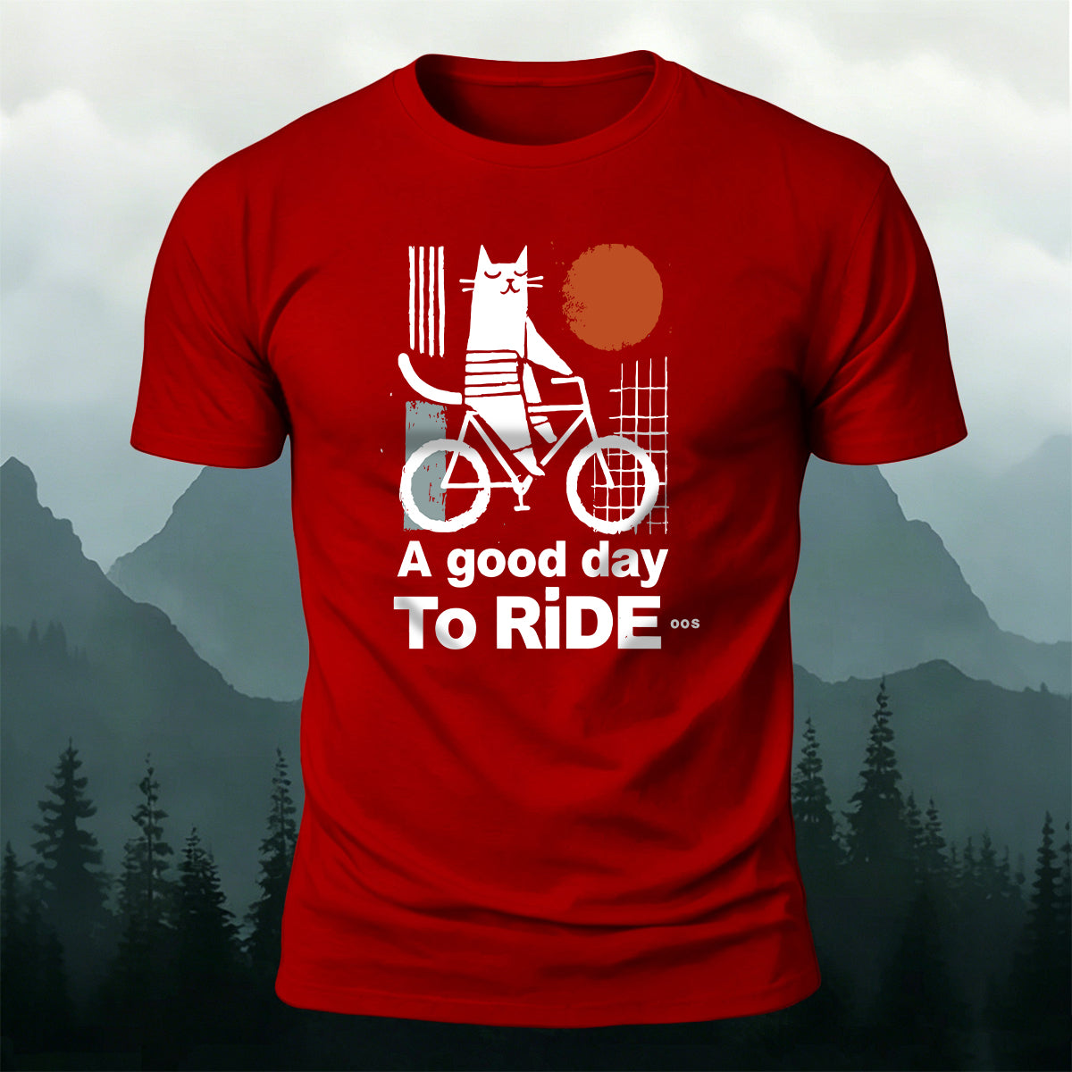 Enjoy Cycling Fun Printed Casual Skin-Friendly Tee