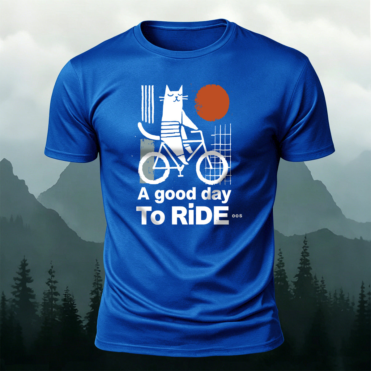 Enjoy Cycling Fun Printed Casual Skin-Friendly Tee
