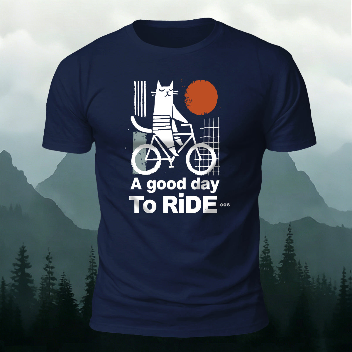 Enjoy Cycling Fun Printed Casual Skin-Friendly Tee