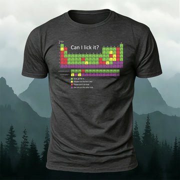 Cotton Elements Color Periodic Table Casual Crew-Neck T-Shirt