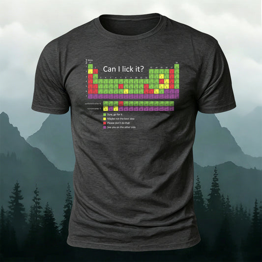 Cotton Elements Color Periodic Table Casual Crew-Neck T-Shirt