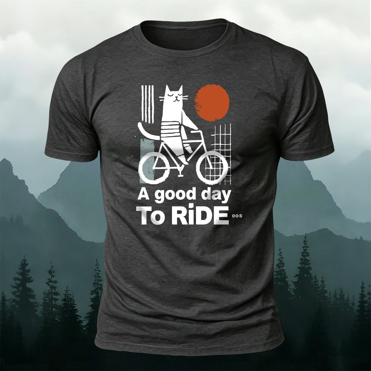 Enjoy Cycling Fun Printed Casual Skin-Friendly Tee