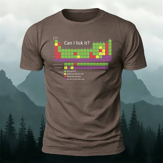 Cotton Elements Color Periodic Table Casual Crew-Neck T-Shirt