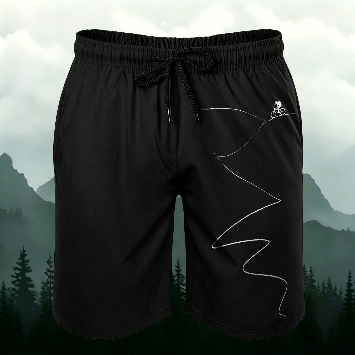 Outdoor Cycling Print Casual Men's Shorts