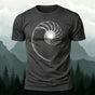 DTG Spiral Geometric Print Casual T-Shirt