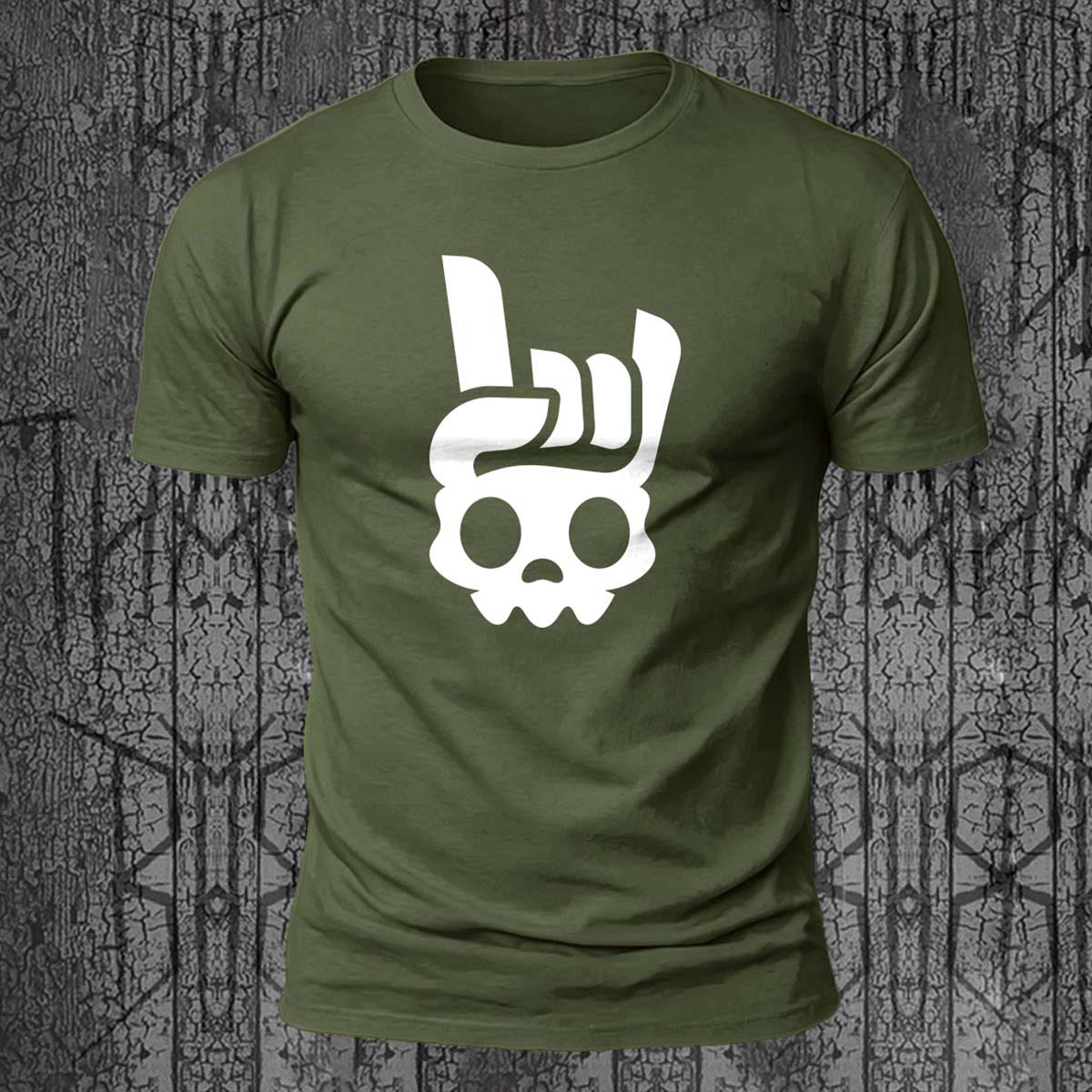 Quirky Gesture Print Casual Skin-Friendly T-Shirt