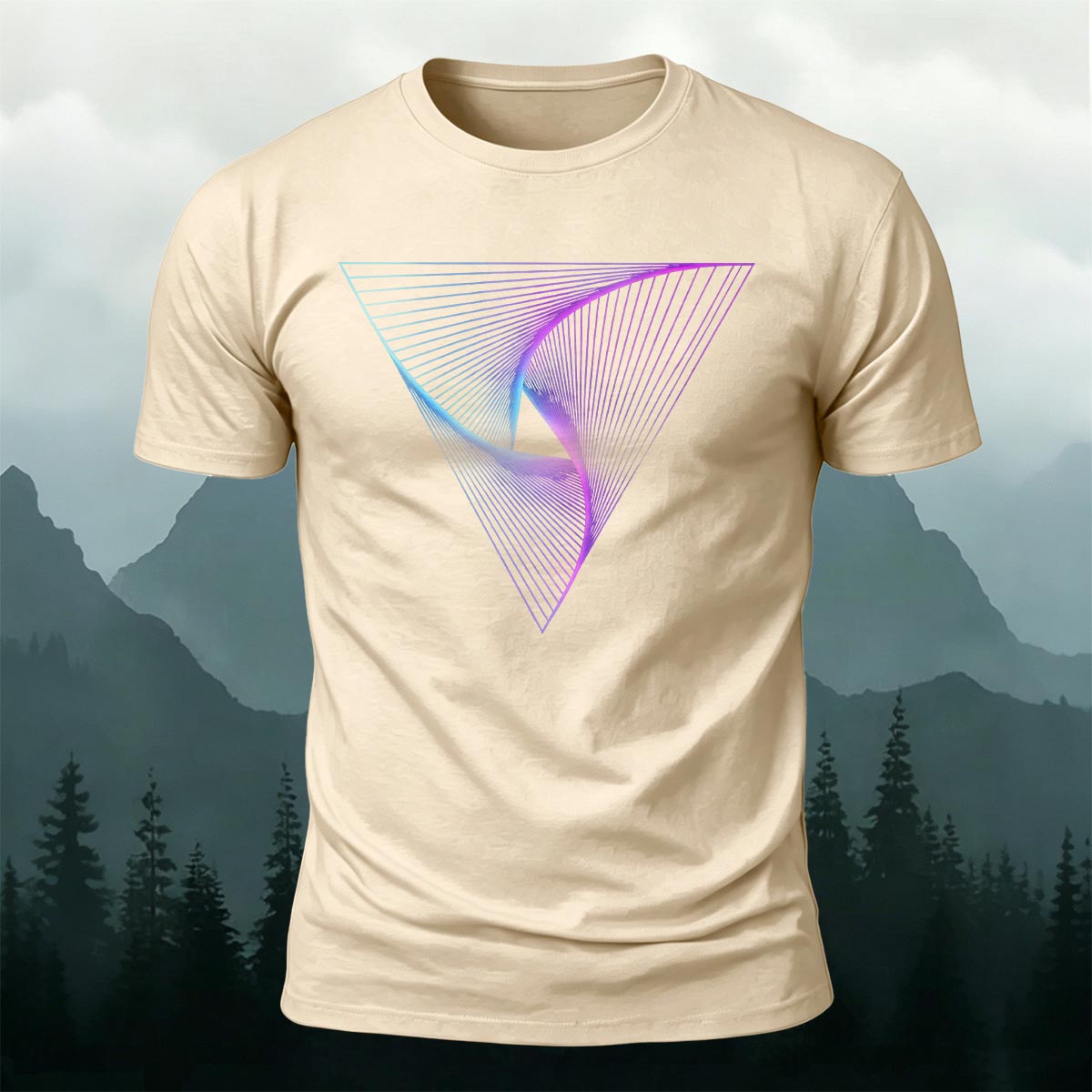 Geometric Artistic Graphic Minimalist 100% Cotton T-Shirt