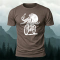 Octopus Cycling Fun Graphic 100% Cotton T-Shirt