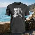 100% Cotton Cycling Silhouette Graphic Casual T-Shirt