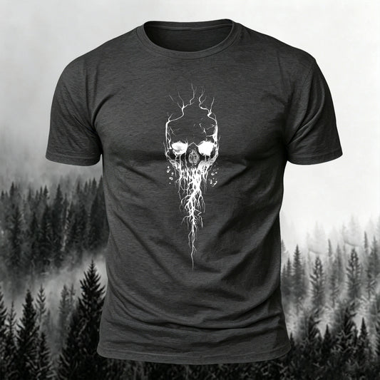 100% Cotton Creative Skull Graphic Personality Casual Tee