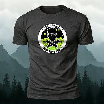 100% Cotton Fun Lab Safety Pattern Breathable T-Shirt