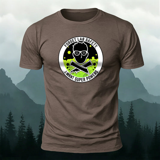 100% Cotton Fun Lab Safety Pattern Breathable T-Shirt