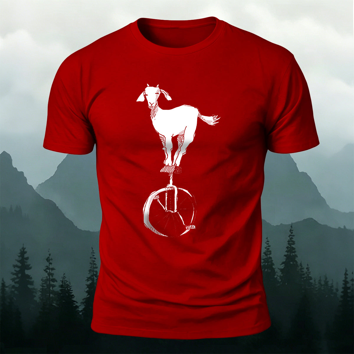 Goat Acrobatics Print Outdoor Versatile T-Shirt