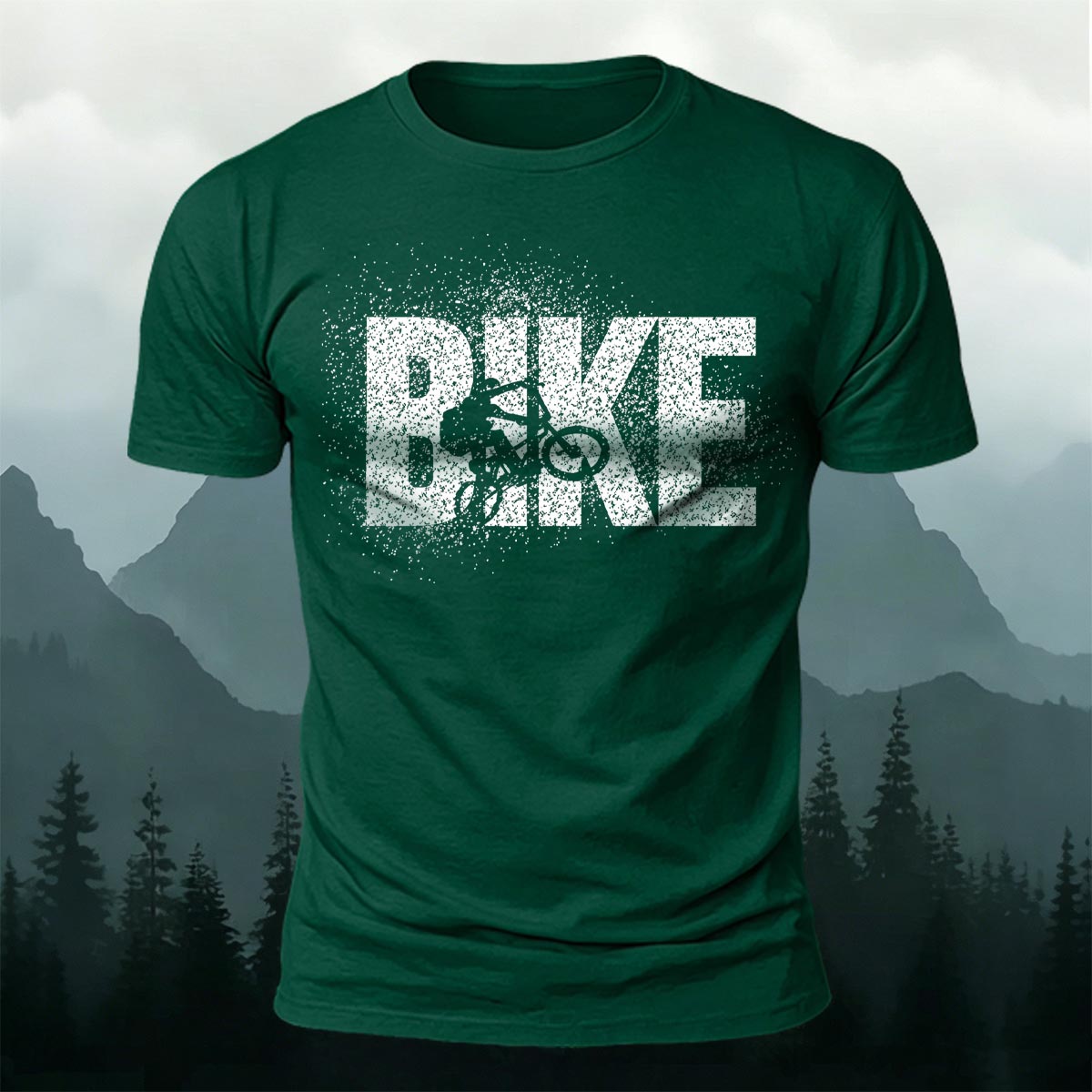 Bike Letter Print fashionable Breathable Material T-Shirt