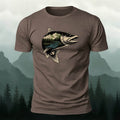 Trout Scenic Pattern Simple Casual Cotton T-Shirt