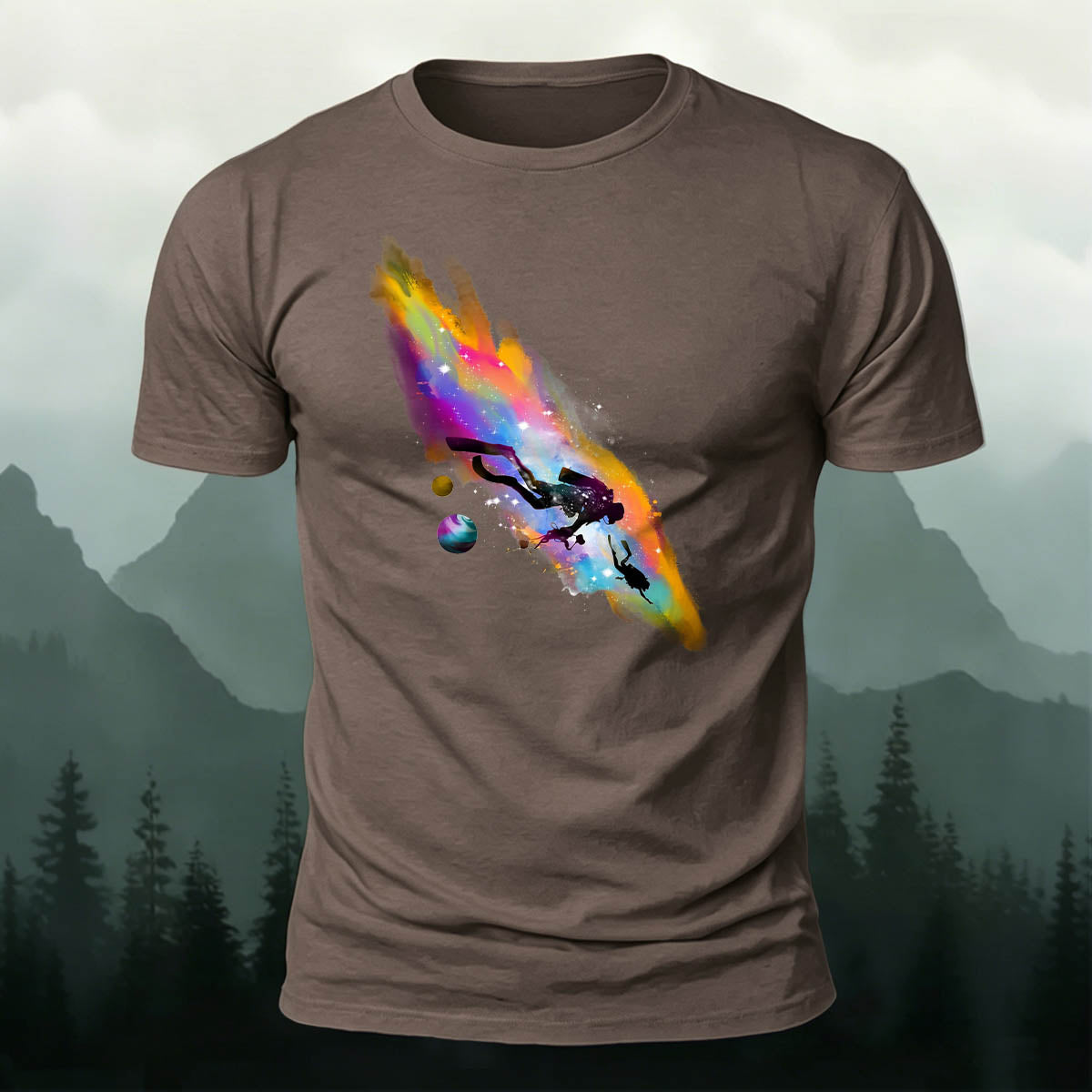 DTG Ocean Exploration Printed Simple Premium Cotton T-Shirt