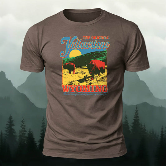 Combed Cotton Forest Park Print Outdoor T-Shirt