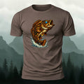 Mechanical Bass Print Outdoor Skin-Friendly T-Shirt