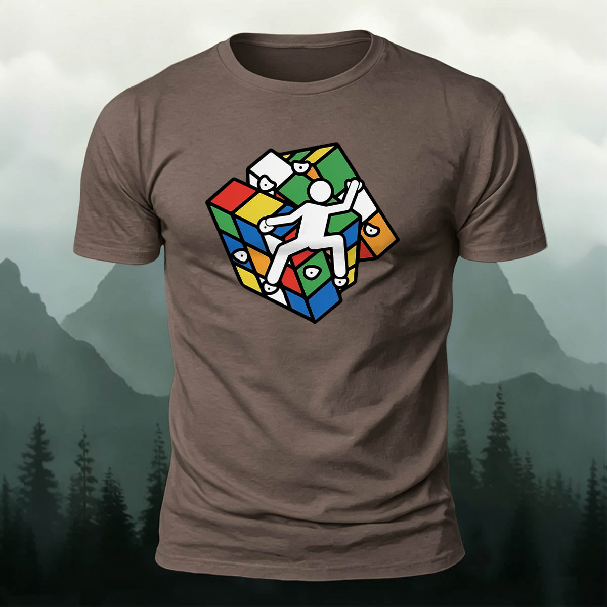 Climbing Cube Simple Casual Breathable T-Shirt