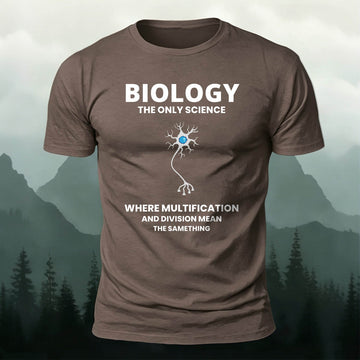 Soft Cotton Neuron Print Round Neckline T-Shirt