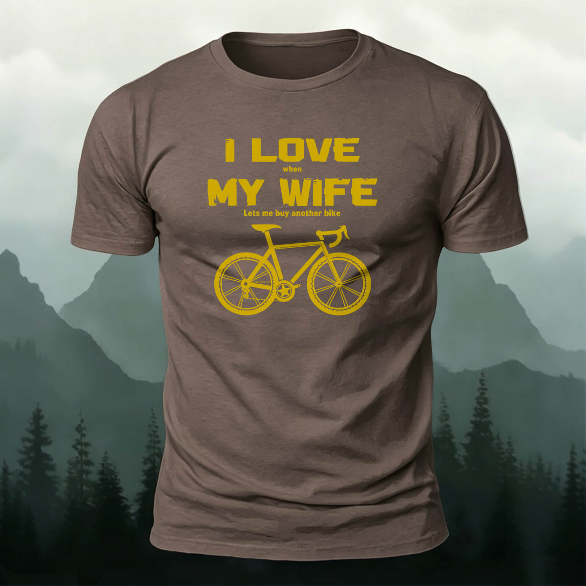 Cotton I Love My Wife Printed Outdoor Cycling T-Shirt