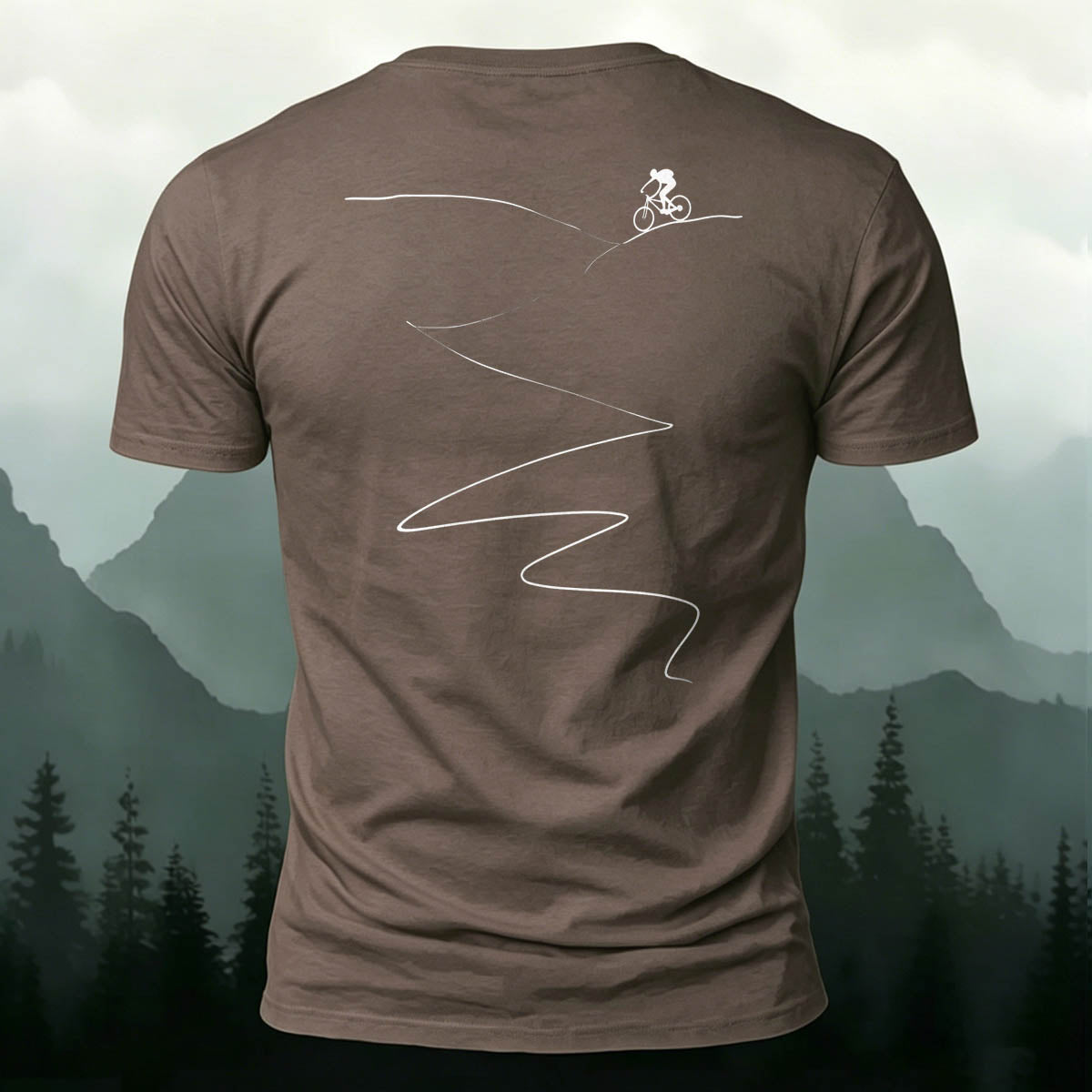 Cycling Simple Line Breathable Crew Neck T-Shirt