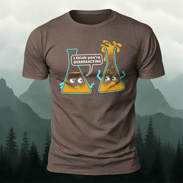 Cotton Funny Erlenmeyer Flask Print Casual T-Shirt