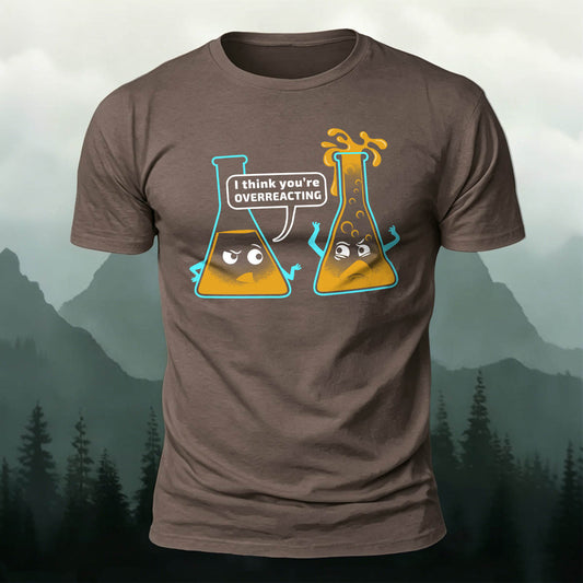 Cotton Funny Erlenmeyer Flask Print Casual T-Shirt