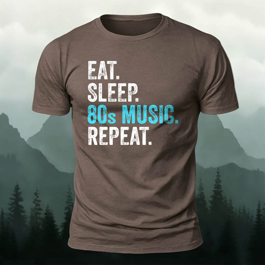Pure Cotton Retro 80's Music Lover Casual Tee