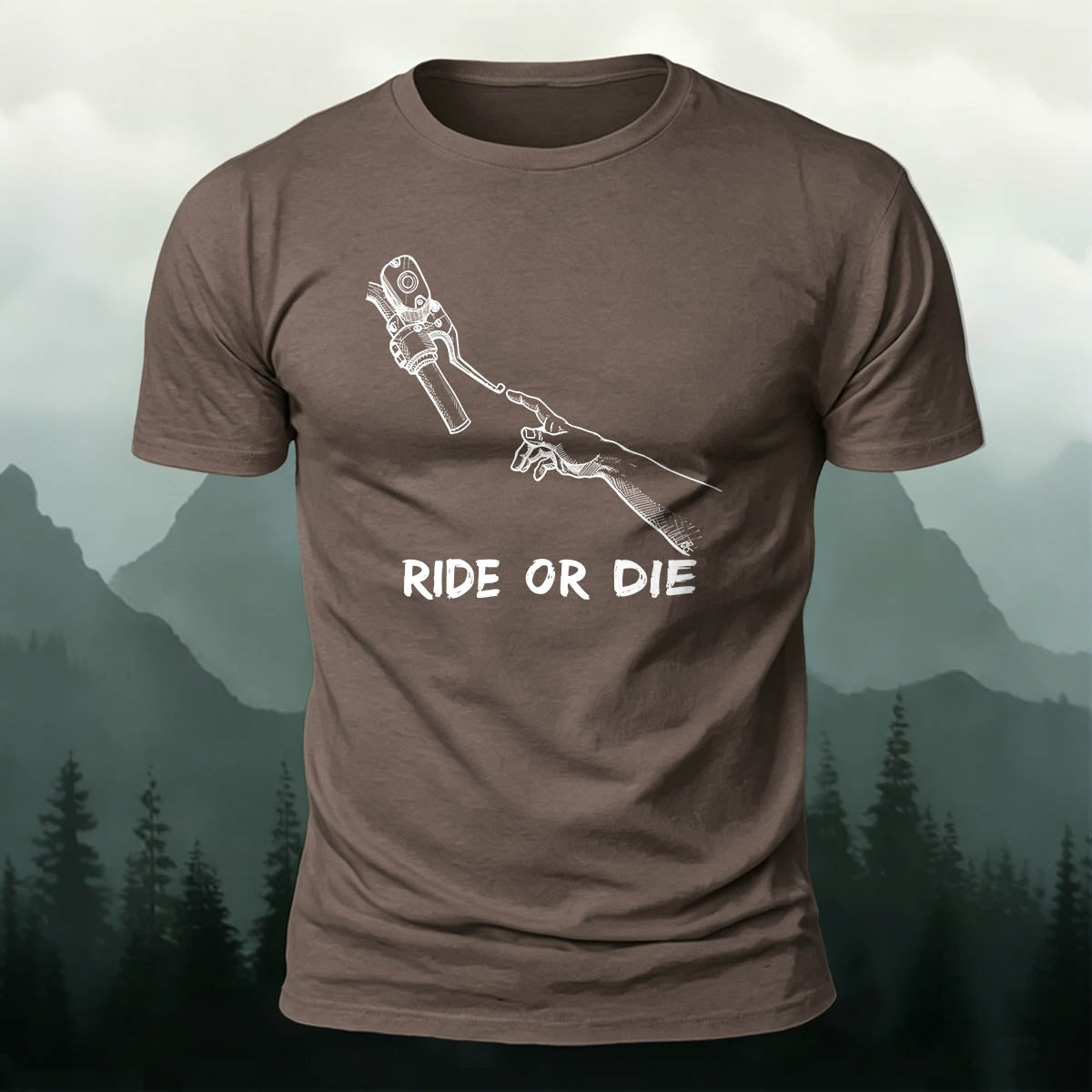 Cotton Ride Or Die Print Outdoor Cycling T-Shirt