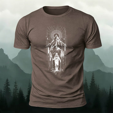 Conquering Snow-Capped Mountains Casual Outdoor Cotton Tee