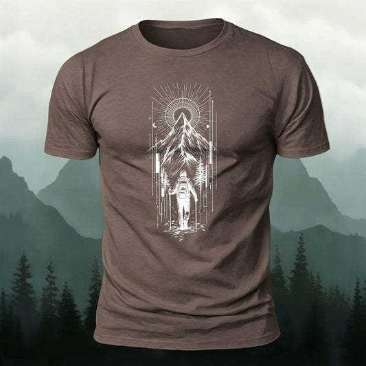 Conquering Snow-Capped Mountains Casual Outdoor Cotton Tee