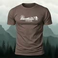 Snow Mountain Climbing Adventure Printed Casual Cotton T-Shirt