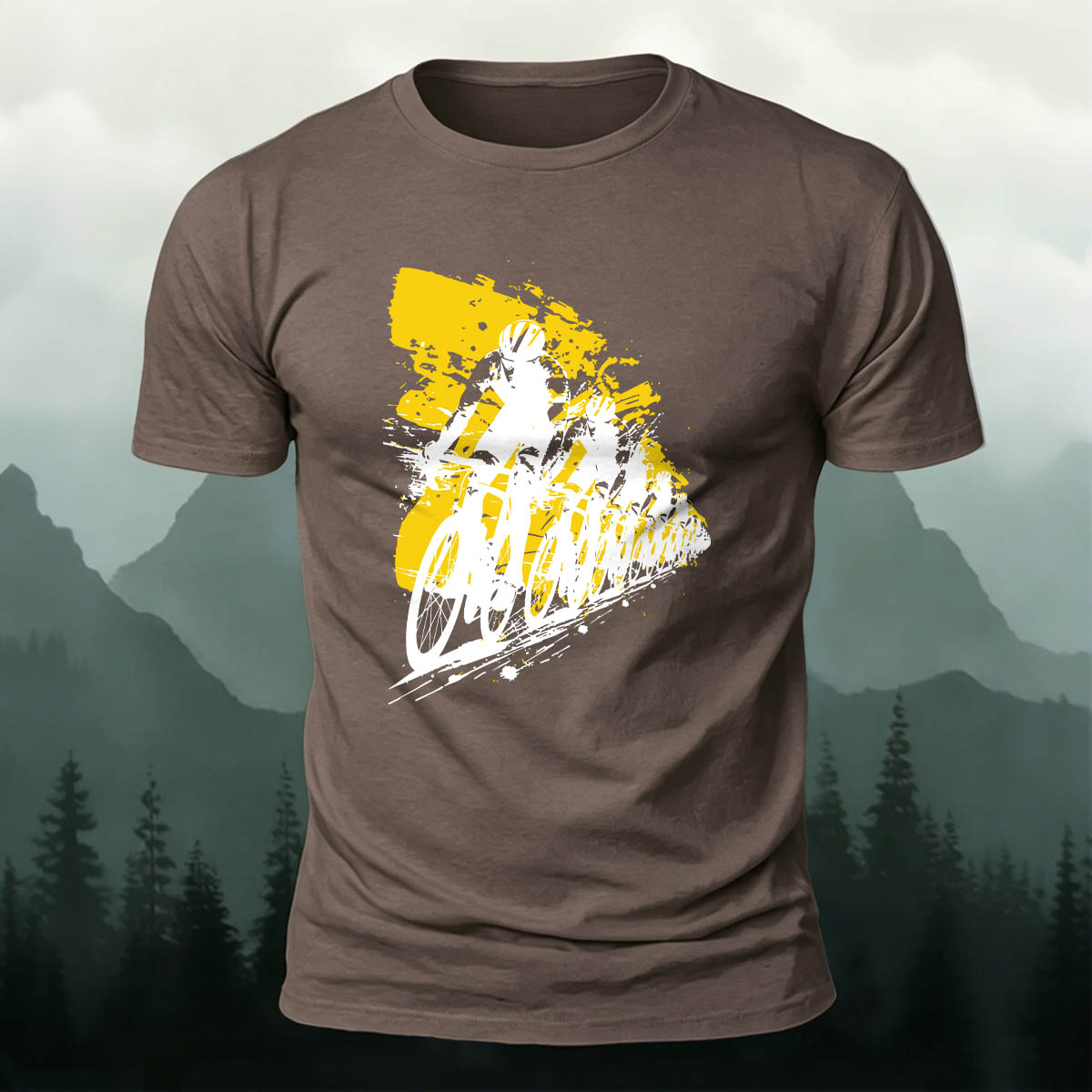 Cycling Team Art Print Comfortable Cotton T-Shirt