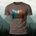 Colorful Adventure Mountain Print Outdoor Cotton T-Shirt