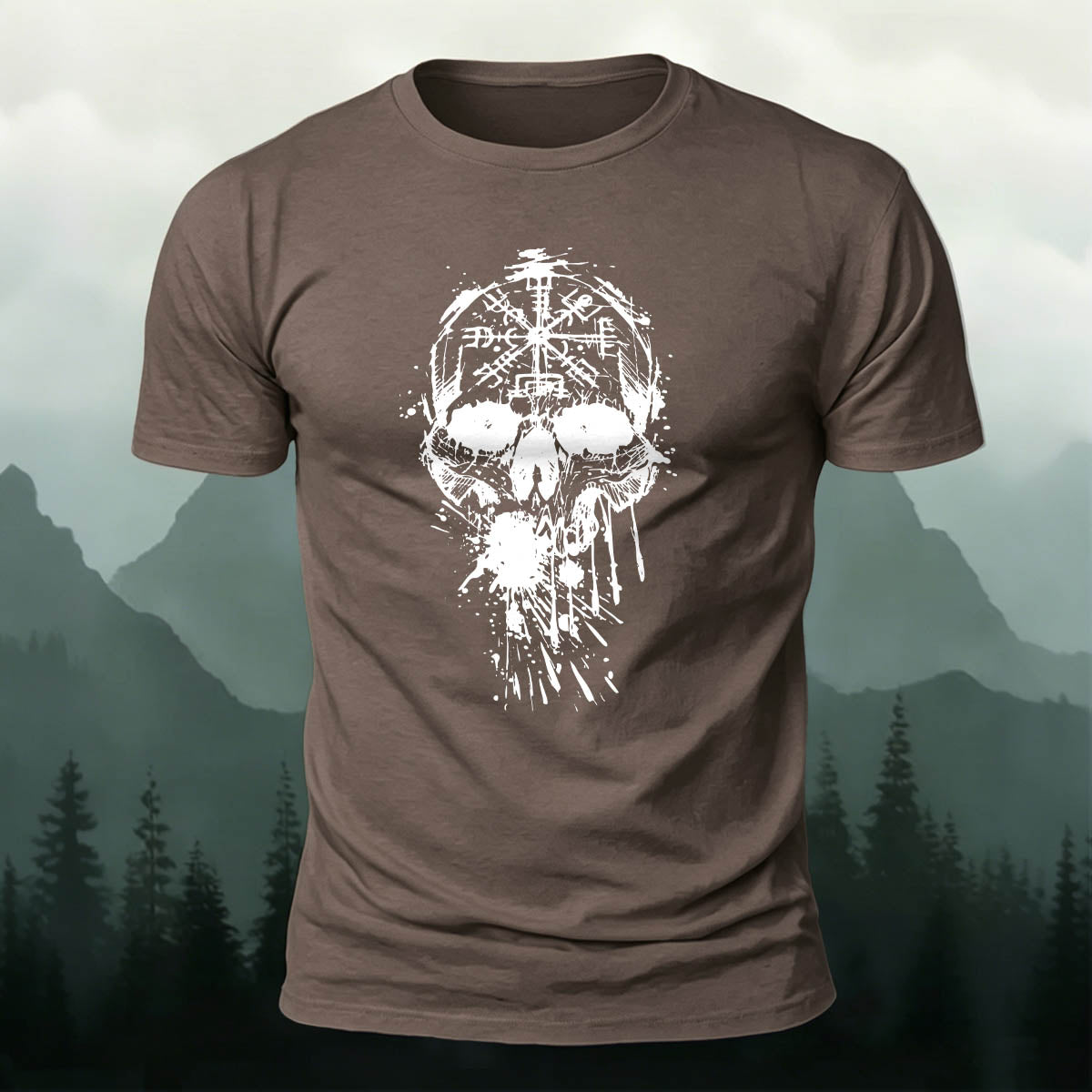 Dark Skeleton Tribe Totem Casual Cotton T-Shirt