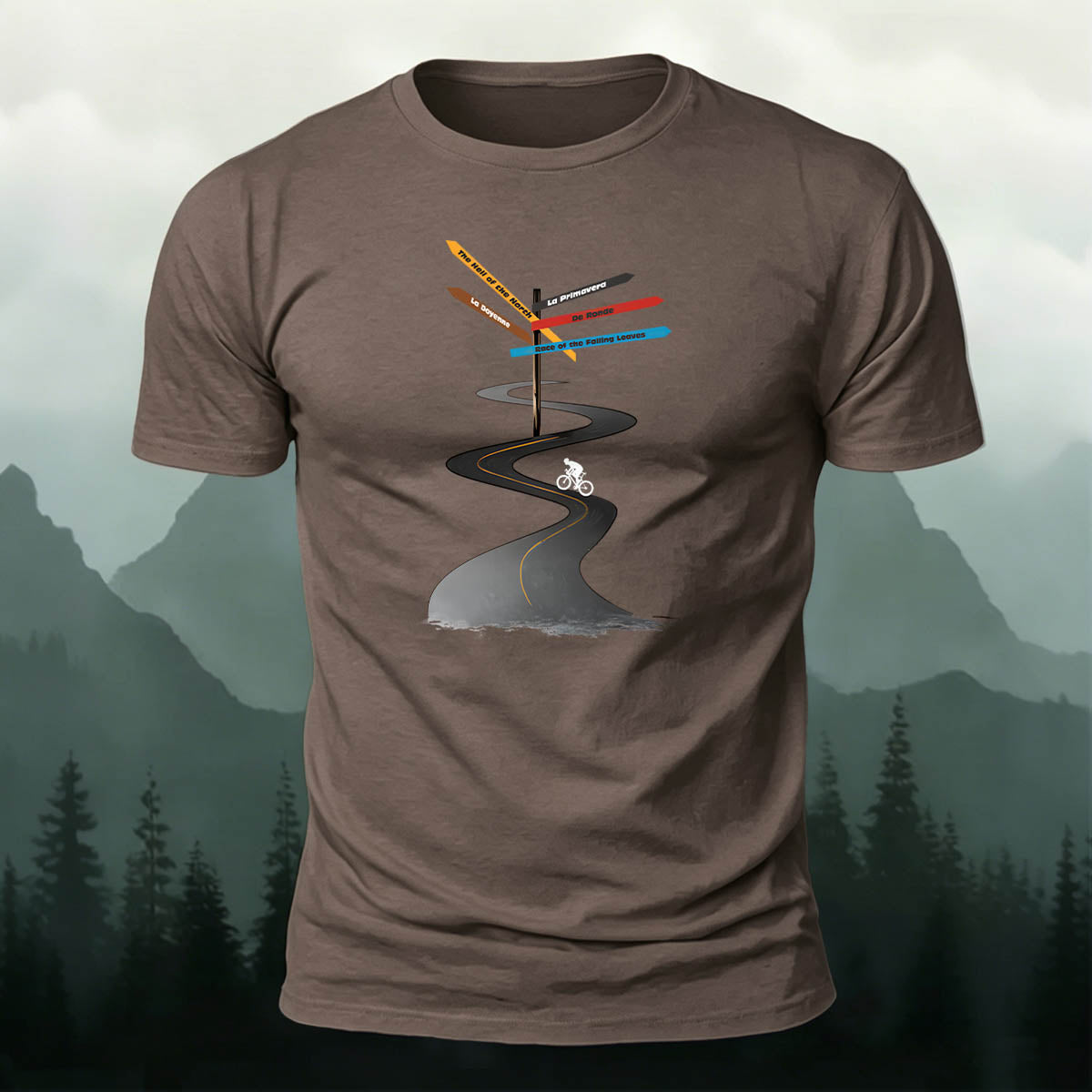 Combed Cotton Road Cycling Printed T-Shirt