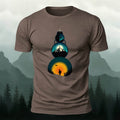 Art of the Snow-Capped Peaks Printed Casual Cotton Tee