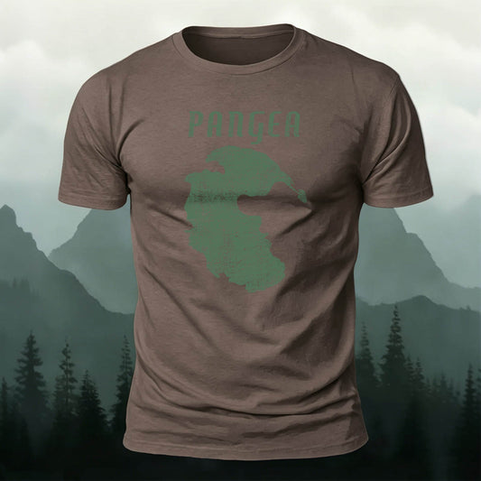 Cotton Pangu Continent Printed Outdoor Casual T-Shirt