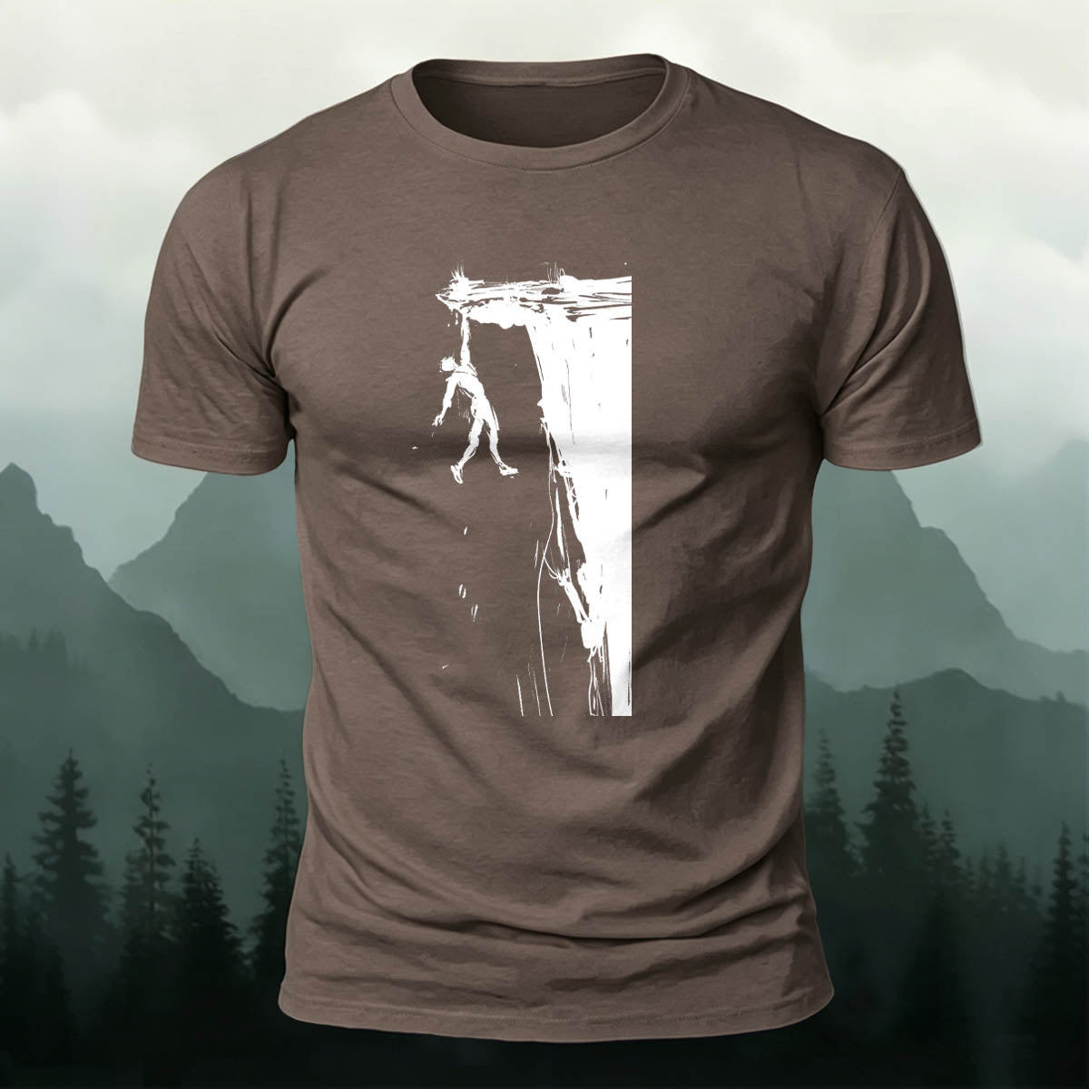 Rock Climbing Adventure Casual Outdoor Cotton T-Shirt
