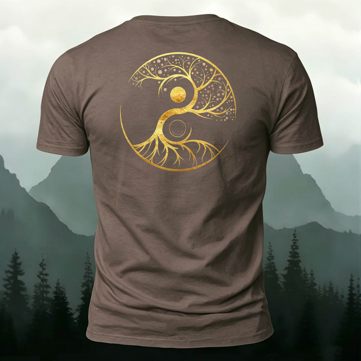 Yin Yang Tree of Life Breathable Crew Neck T-Shirt