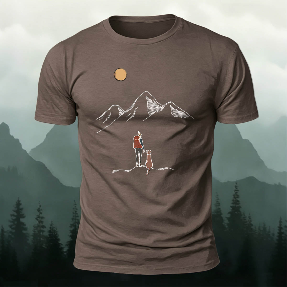 Snow Mountain Adventure Friends Casual Outdoor Cotton Tee