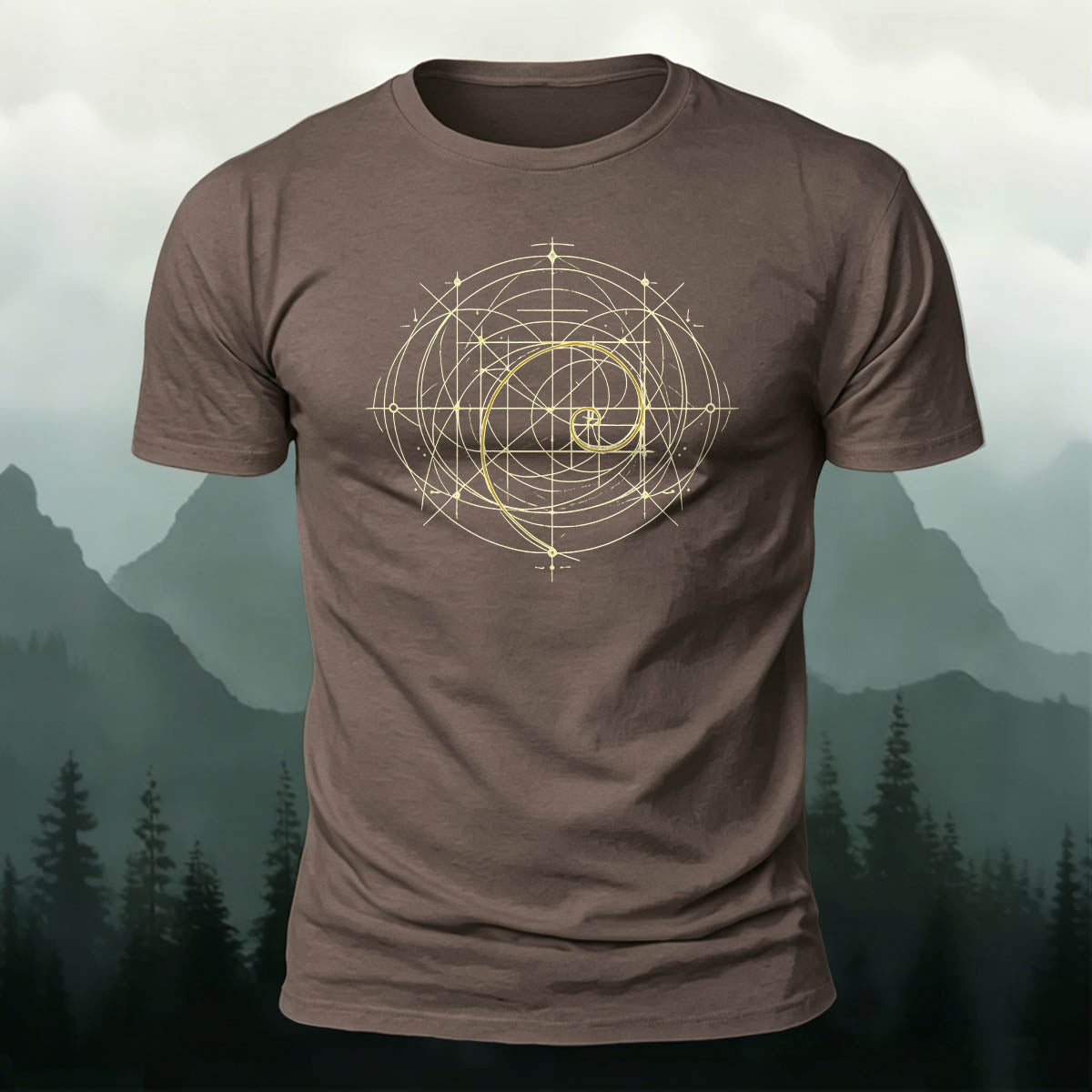 Combed Cotton Geometric Print Casual T-Shirt