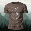 Fishing Print Natural Casual 100% Cotton T-Shirt
