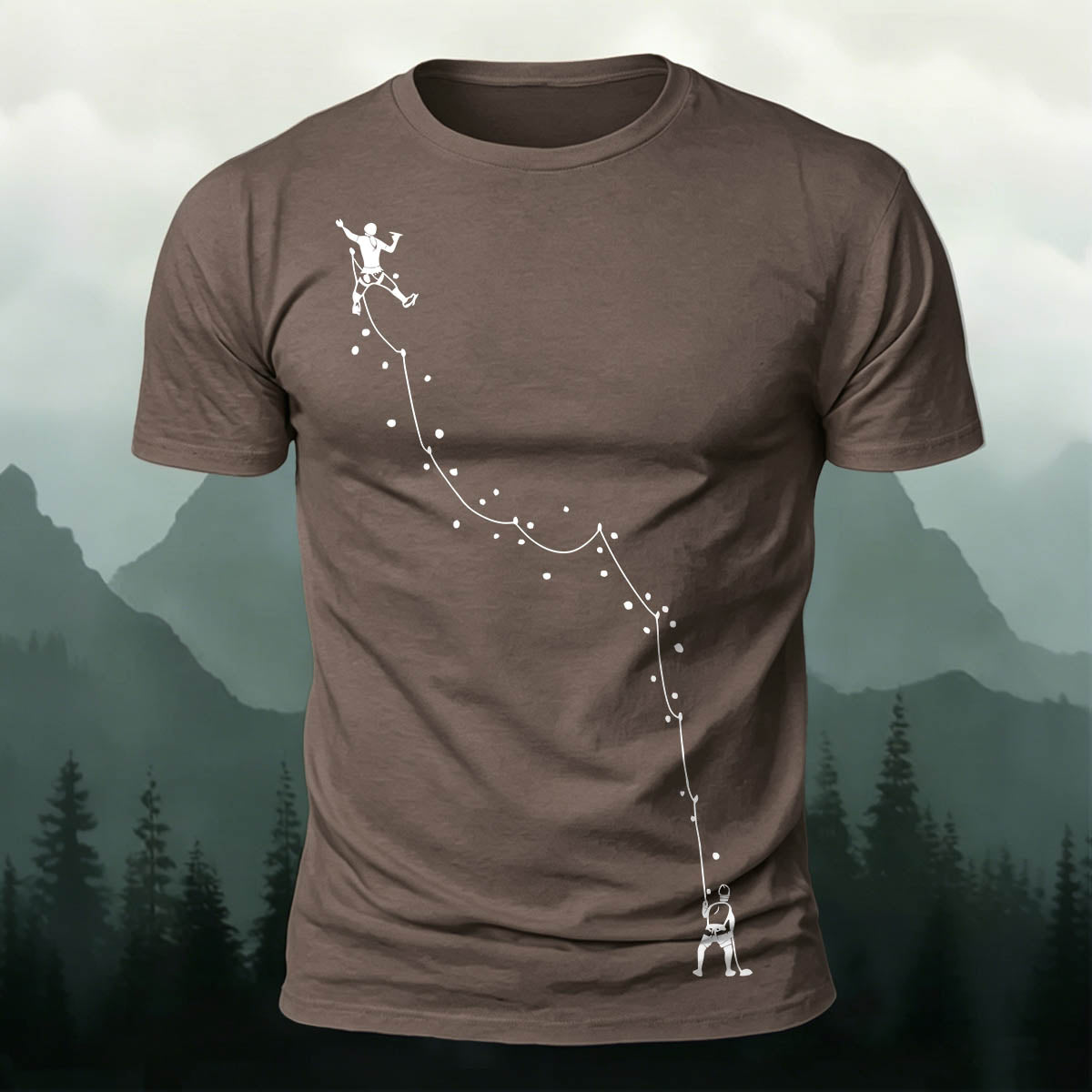 Climbing Route Simple Casual Skin-Friendly T-Shirt
