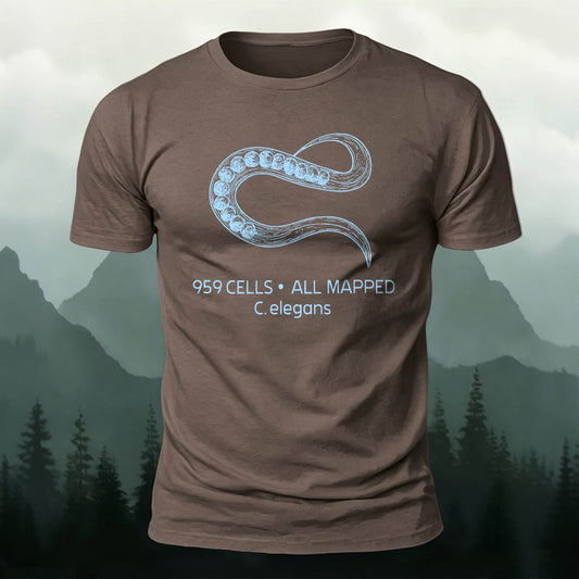 100% Cotton Minimalist Cells Biology Graphic Casual Tee